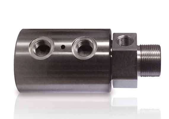 The Girol HD series is designed for mounting in a coil machine. However, it is a product that can be used in a variety of applications, whenever a rotary union is necessary with two directions and high pressure capability up to 350 Bars. The alignment and precision are guaranteed by the use of a ball bearing.  The external housing is made of aluminum while the internal rotor is made from nickel-plated carbon steel.